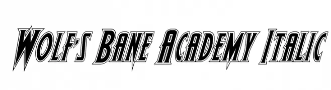 Wolf's Bane Academy Italic  Frei Schriftart Herunterladen