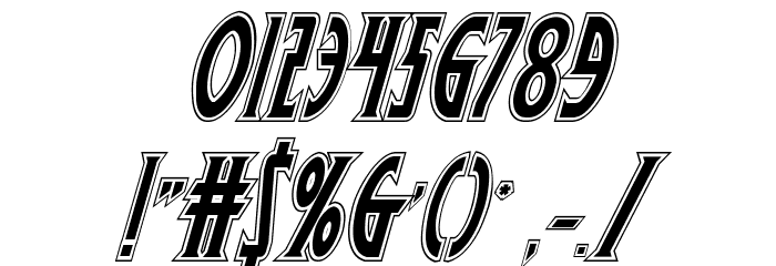 Wolf's Bane Academy Italic Font OTHER CHARS