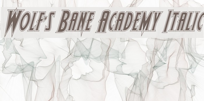 Wolf's Bane Academy Italic Font examples