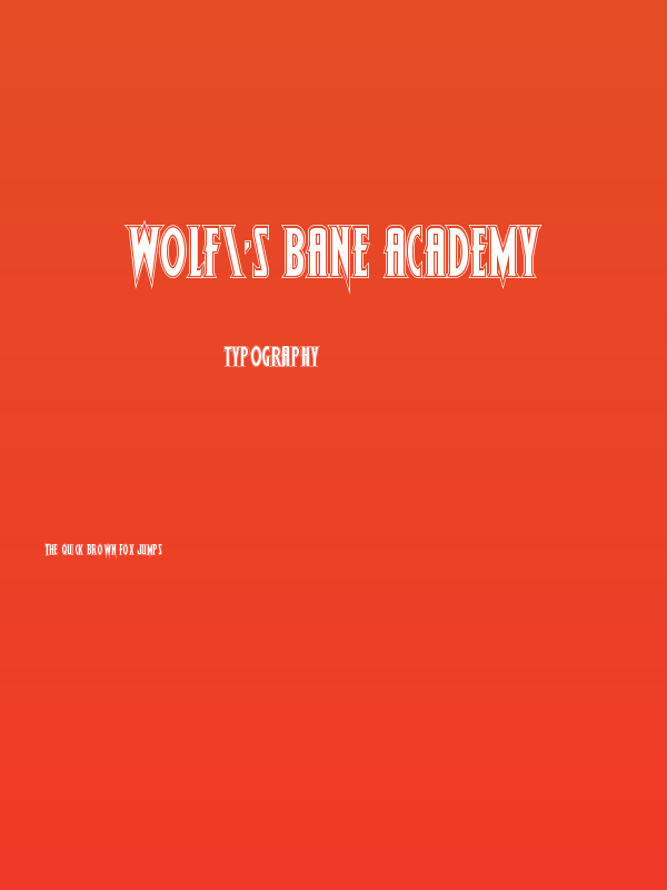 Wolf's Bane Academy Poster