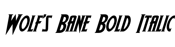 Wolf's Bane Bold Italic  les polices de caractères gratuit tlcharger