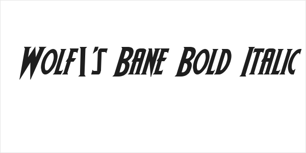 Wolf's Bane Bold Italic Logo