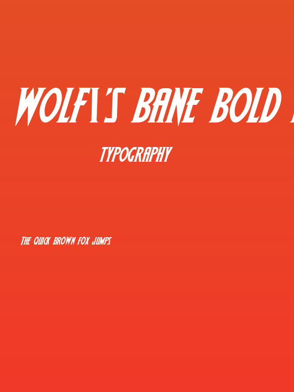 Wolf's Bane Bold Italic Poster