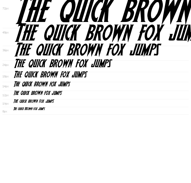 Wolf's Bane Bold Italic Waterfall