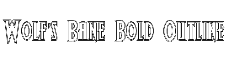 Wolf's Bane Bold Outline  لخطوط تنزيل