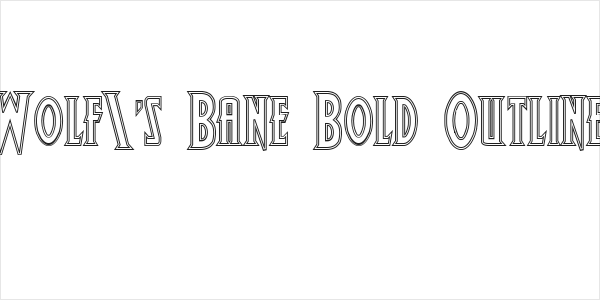 Wolf's Bane Bold Outline Logo