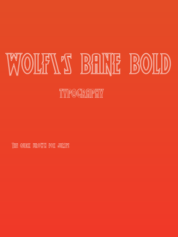Wolf's Bane Bold Outline Poster