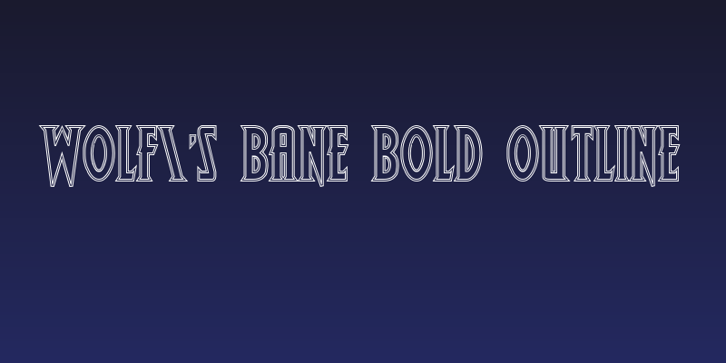 Wolf's Bane Bold Outline Social Header