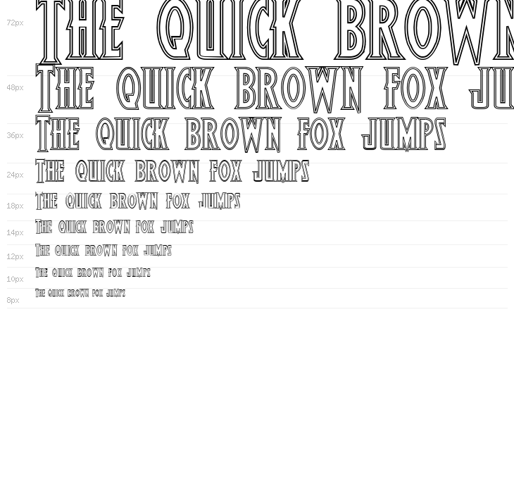 Wolf's Bane Bold Outline Waterfall