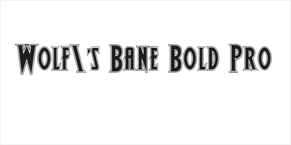 Wolf's Bane Bold Pro Logo