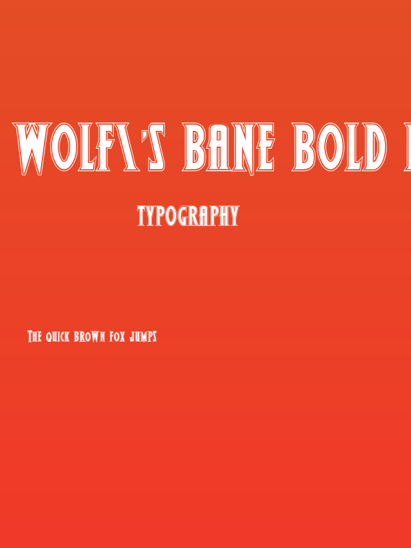 Wolf's Bane Bold Pro Poster