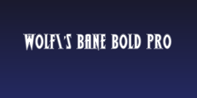 Wolf's Bane Bold Pro Social Header
