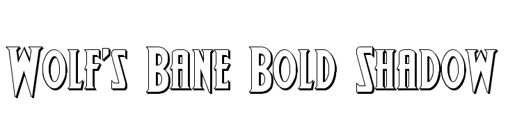 Wolf's Bane Bold Shadow  Frei Schriftart Herunterladen