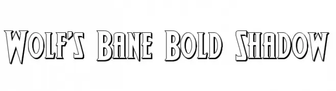 Wolf's Bane Bold Shadow  नि: शुल्क फ़ॉन्ट्स डाउनलोड