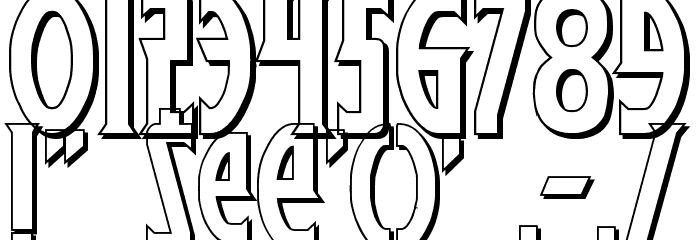 Wolf's Bane Bold Shadow Font OTHER CHARS