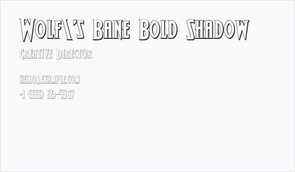 Wolf's Bane Bold Shadow Business Card