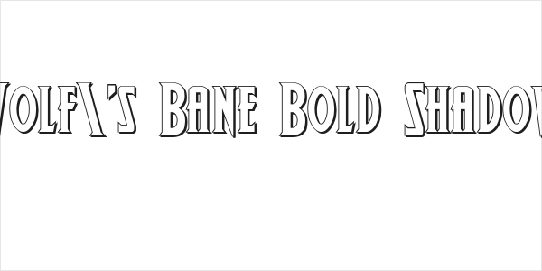 Wolf's Bane Bold Shadow Logo