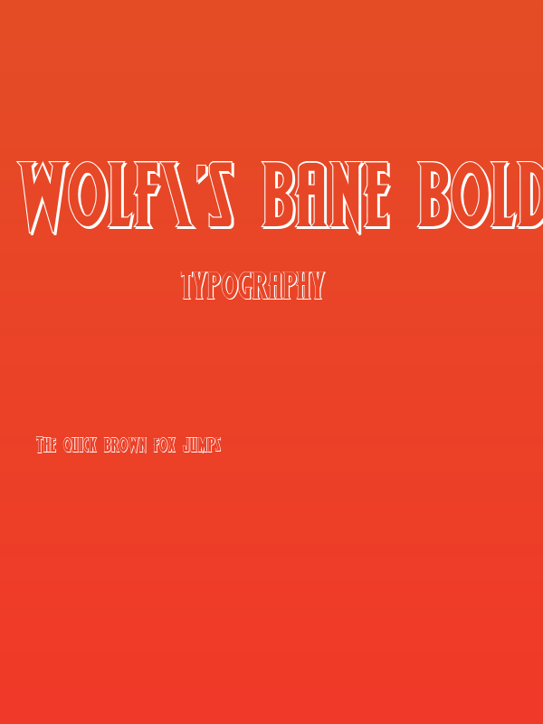 Wolf's Bane Bold Shadow Poster