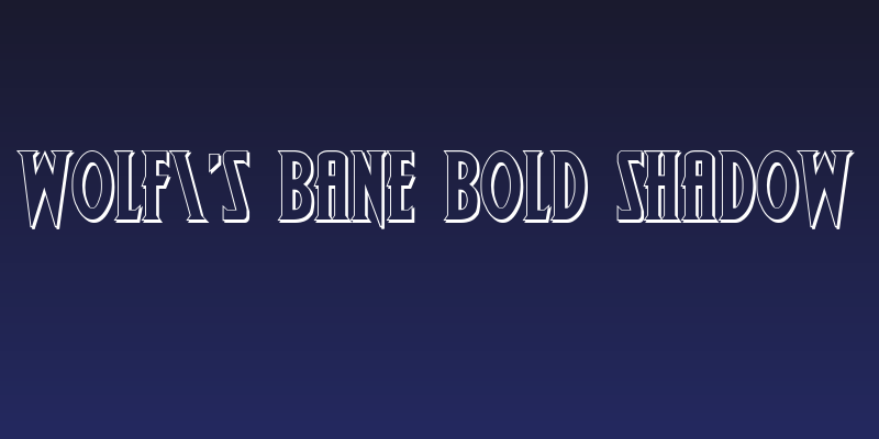 Wolf's Bane Bold Shadow Social Header