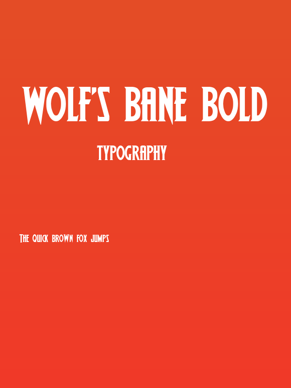 Wolf's Bane Bold Poster
