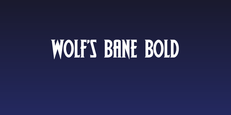 Wolf's Bane Bold Social Header