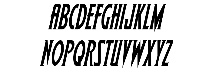 Wolf's Bane Condensed Italic Font LOWERCASE