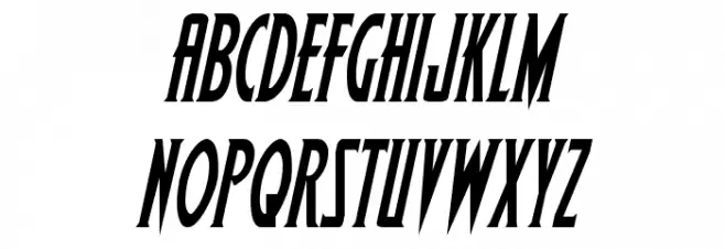 Wolf's Bane Condensed Italic फ़ॉन्ट लोअरकेस