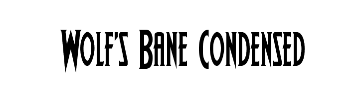 Wolf's Bane Condensed  Frei Schriftart Herunterladen