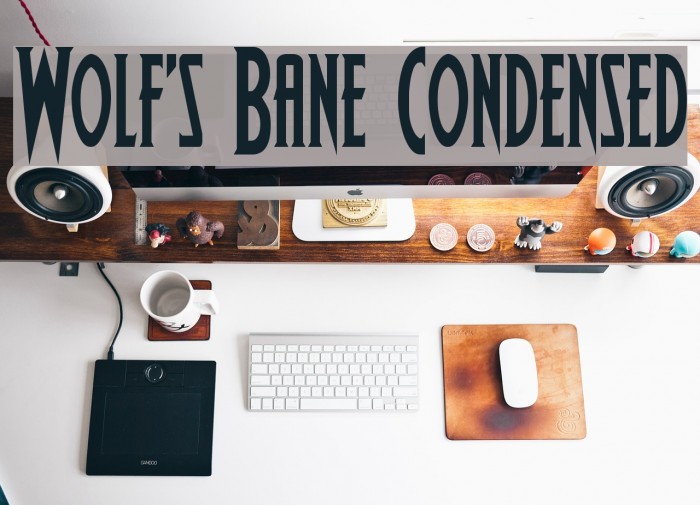 Wolf's Bane Condensed Font examples
