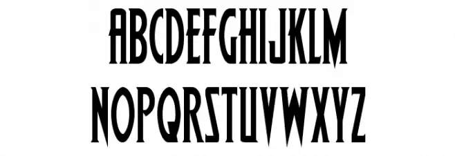 Wolf's Bane Condensed Schriftart Kleinbuchstaben