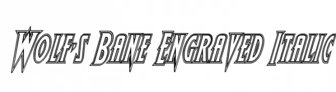 Wolf's Bane Engraved Italic  Frei Schriftart Herunterladen