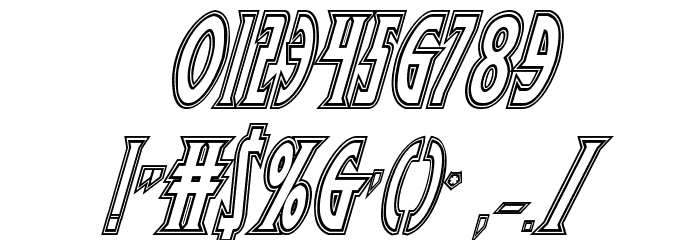Wolf's Bane Engraved Italic Font OTHER CHARS
