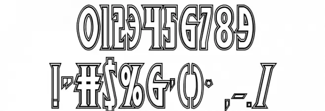 Wolf's Bane Engraved Font OTHER CHARS