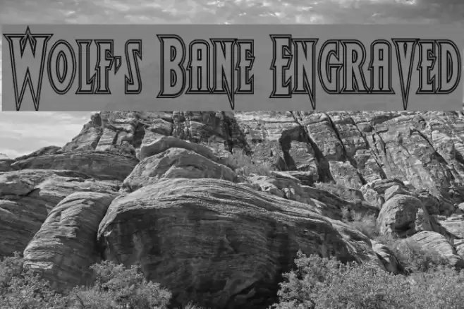 Wolf's Bane Engraved Font examples