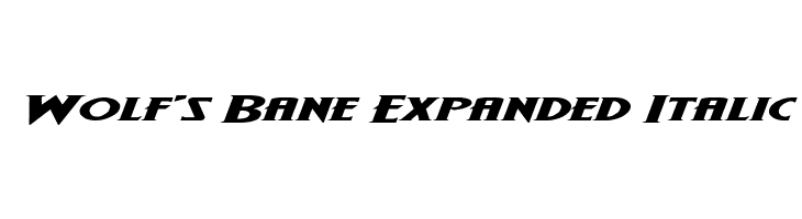 Wolf's Bane Expanded Italic  免费字体下载