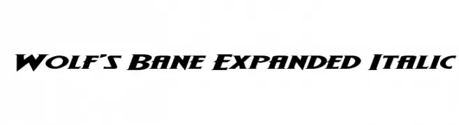 Wolf's Bane Expanded Italic  नि: शुल्क फ़ॉन्ट्स डाउनलोड