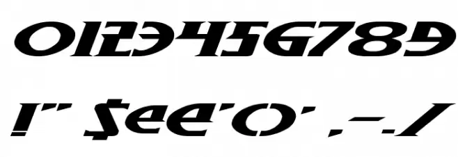 Wolf's Bane Expanded Italic Font OTHER CHARS