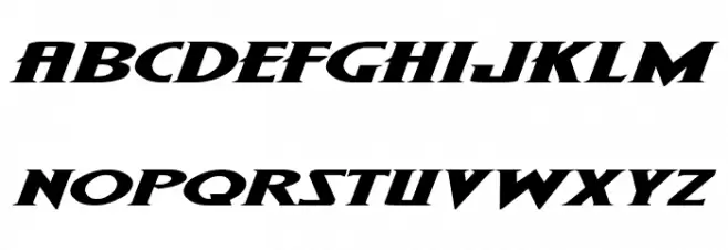 Wolf's Bane Expanded Italic 字体 大写