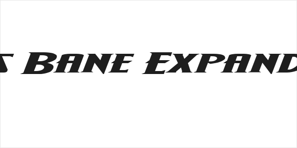 Wolf's Bane Expanded Italic Logo