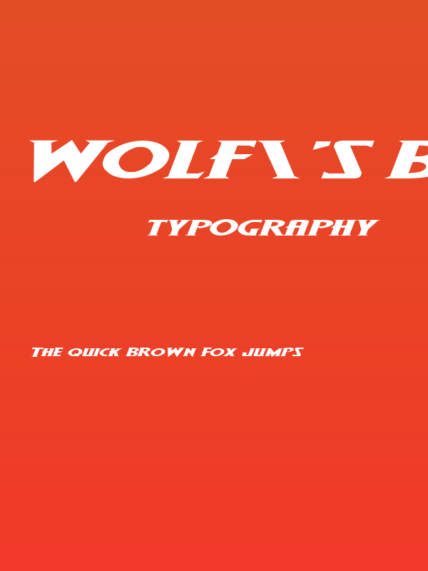 Wolf's Bane Expanded Italic Poster