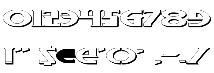 Wolf's Bane Expanded Outline Font OTHER CHARS