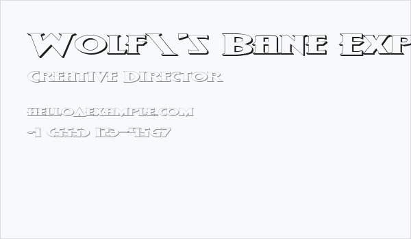 Wolf's Bane Expanded Outline Business Card