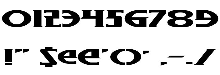 Wolf's Bane Expanded Font OTHER CHARS