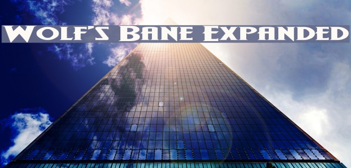 Wolf's Bane Expanded Font examples