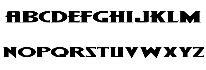 Wolf's Bane Expanded Font LOWERCASE