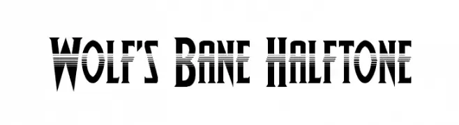 Wolf's Bane Halftone  नि: शुल्क फ़ॉन्ट्स डाउनलोड
