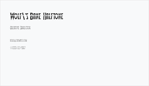 Wolf's Bane Halftone Business Card