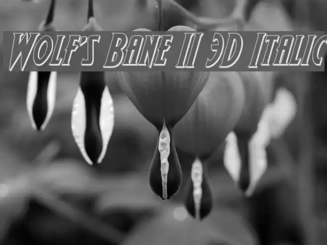 Wolf's Bane II 3D Italic Font examples