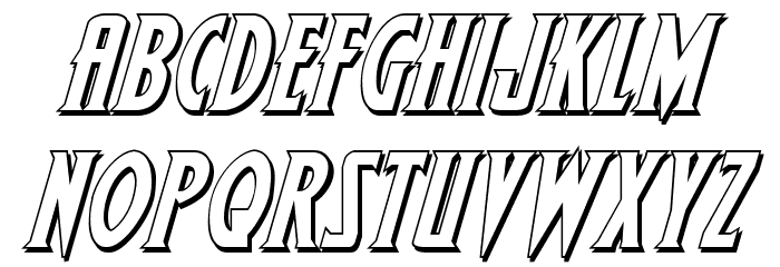 Wolf's Bane II 3D Italic Fonte MINÚSCULAS