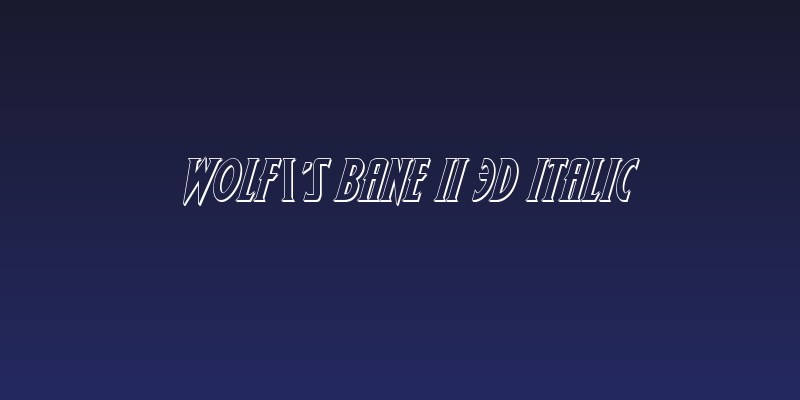 Wolf's Bane II 3D Italic Social Header